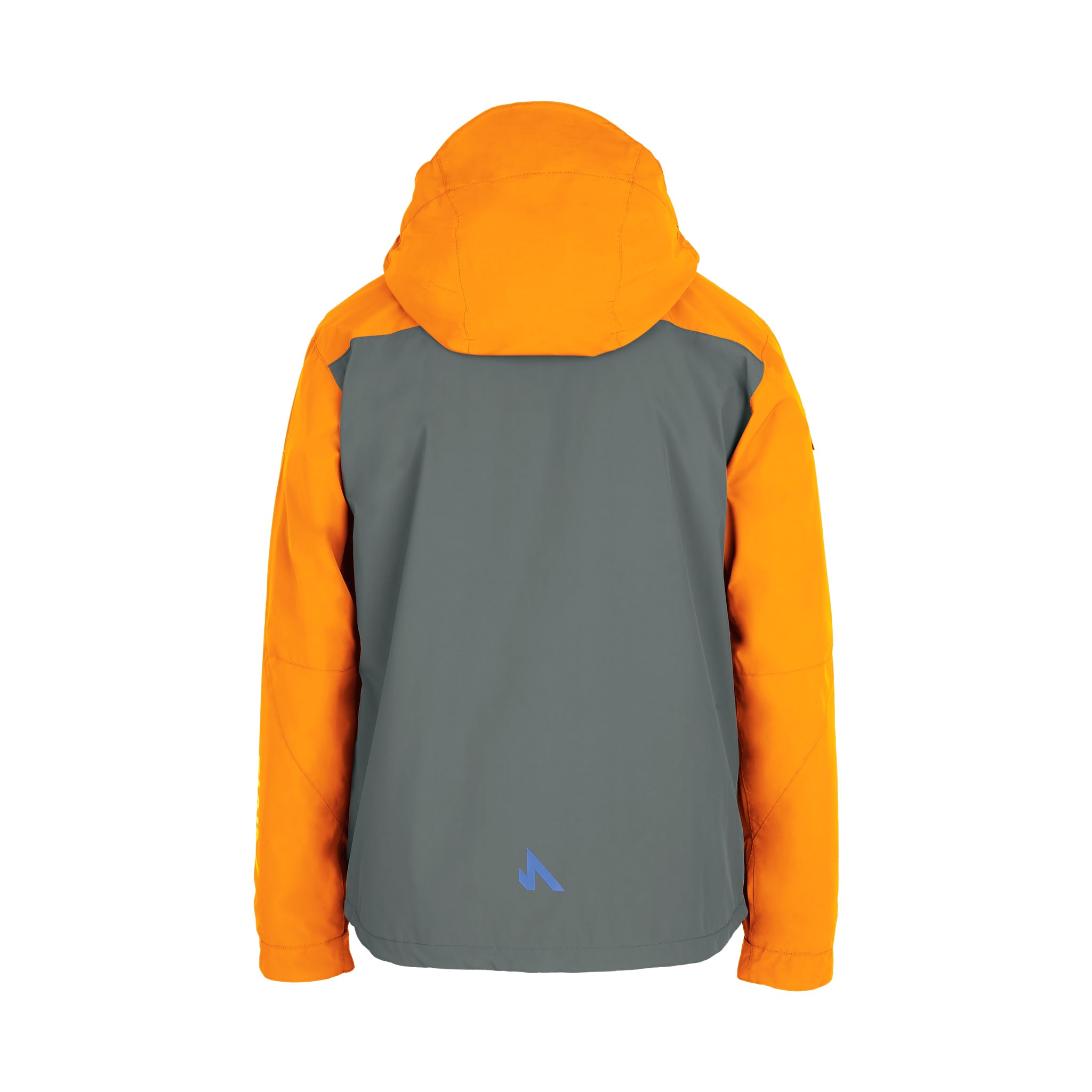 Protego Ski Jacket - Orange - Charcoal - Back